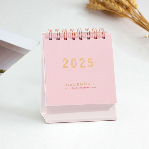 3pc Mini Calendario 2025 Con Encuadernación De Doble Bobina