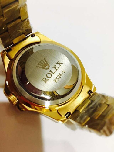 Relógio Submariner Gold Azul Caixa Grande 45mm