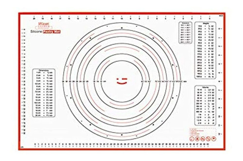 Liflicon Silicone Pastry Y Dumpling Mat Con Medidas 236 X 15