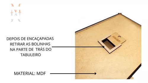 Jogo Mini Sinuca Brinquedo mdf 45cm 2 Tacos e 11 Bolinhas na