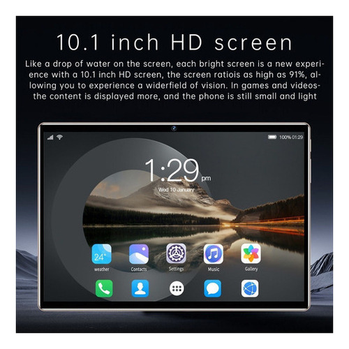 Tableta Android 12 De 10 Pulgadas, 1920 X 1080, 12 Gb De Ram