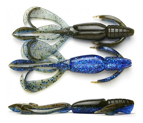 Kit De Iscas Soft Crazy Flapper 2.8 Keitech (várias Cores) Cor Okeechobee Craw (402)