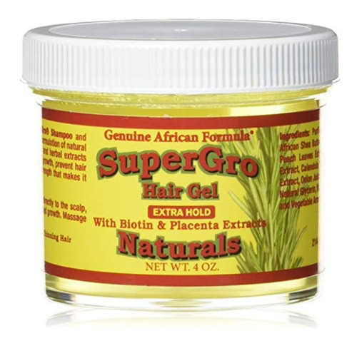 Fórmulas African Super Grow Hair Gel, 4 Oz