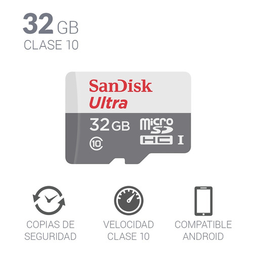 Imagen 9 de 10 de Micro Sd 32gb Sandisk Ultra Clase 10 Celular Tablet
