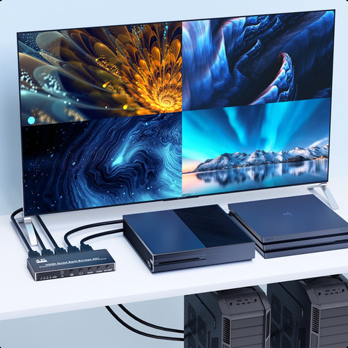 Switch Hdmi 4k Quad Viewer 4x1 Multi-telas, 4k 30hz