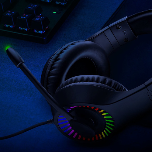 Imagen 7 de 7 de Auricular T-dagger T-rgh211 Caspian Rgb Supraural Con Cable