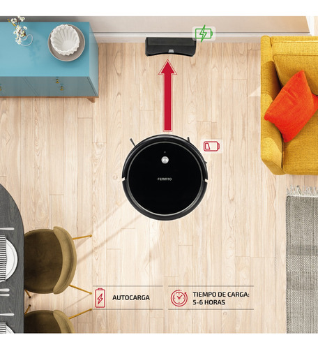 Imagen 8 de 9 de Aspiradora Robot Inteligente Automát Trapeadora Giroscopica