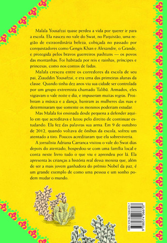 Malala, a menina que queria ir para a escola, de Carranca, Adriana. Editora Schwarcz SA, capa mole em português, 2015