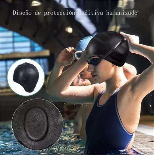Gorro Natación Unisex Silicona Piscina Baño Impermeable 2pcs