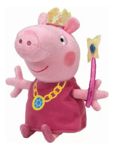 Pelucia Peppa Pig Princesa Fada Porquinha Rosa