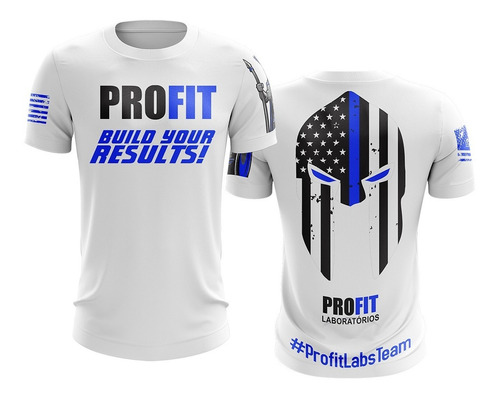 3x Camisetas Espartano Preto, Branco E Azul - Profit