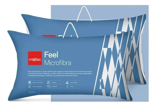 Pack 2 Almohadas Feel Microfibra King 50 X 90cm - Rosen