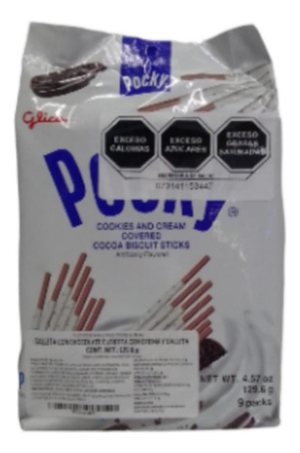 Bolsa Familiar De Glico Pockys Cookies & Cream 129,6g
