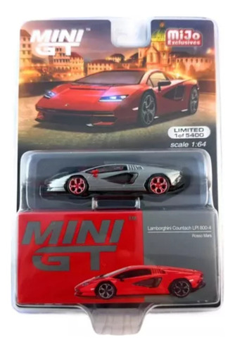 Mini Gt Chase Lamborghini Countach Lp 800-4 Rosso Mars #720 Cromo