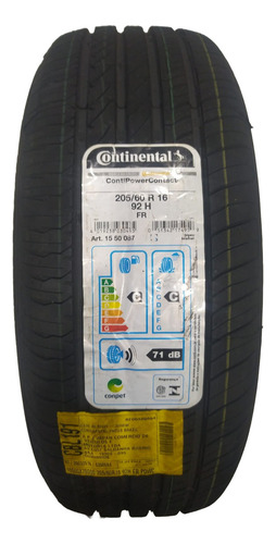 Pneu Continental Contipowercontact 205/60 R16 92h Índice De Velocidade C