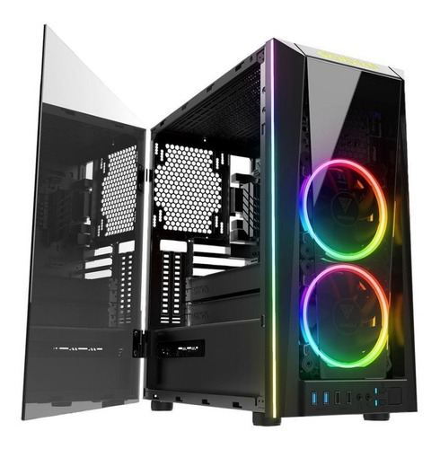 Caja Atx Gamdias M1a Fan Rgb + Fuente 600w 80 Plus Bronce 