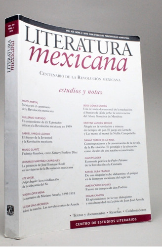 Literatura Mexicana Vol 21 #2 2010 Cent Revolución C3