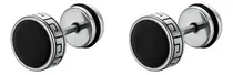 Comprar Aros Acero Inox Hombre Mujer Borde Romano Piercing 8mm 10mm Color Negro 8mm