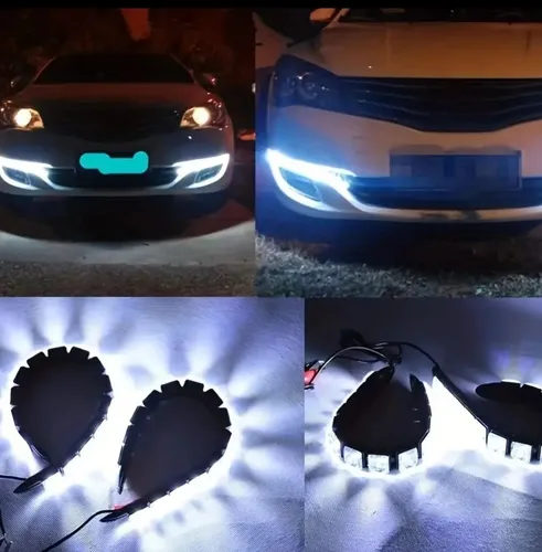 Luces Led Flexibles Para Auto-camioneta-camion D2r Negro Blanco Neutro