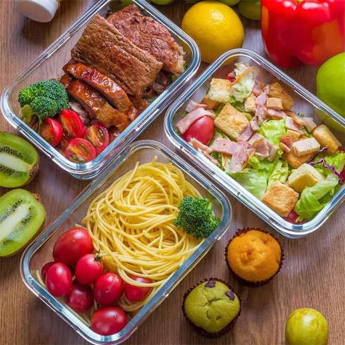 Pack 3 Taper Tupper Hermético Vidrio Comida 1.500ml Allegra