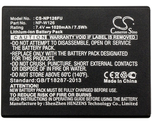 Bateria Para Camara Fuji Np126fu , Finefix Hs30