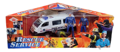 Set Policial 2 Muñecos Camioneta Perro Jretro