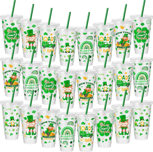 Uiifan 24 Vasos De Fiesta Del Día De San Patricio A Granel V