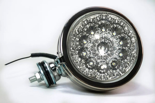 Imagen 3 de 6 de Faro Auxiliar Proyector 11 Led Metal Cromado Auto 4x4