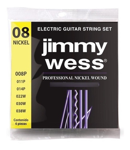 Cuerda para guitarra eléctrica Jimmy Wess Profesional JWGE-1008N