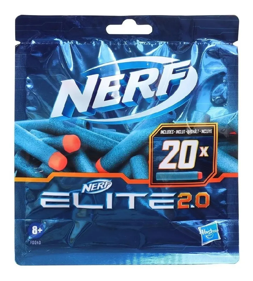 Refil De 20 Dardos Nerf Elite 2.0 Para Lançadores Hasbro
