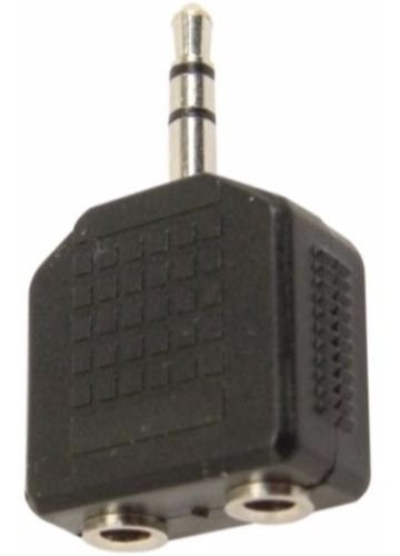 Plug Adaptador Duplicador 2 P2 Stéreo F  P/  P2 Stéreo M