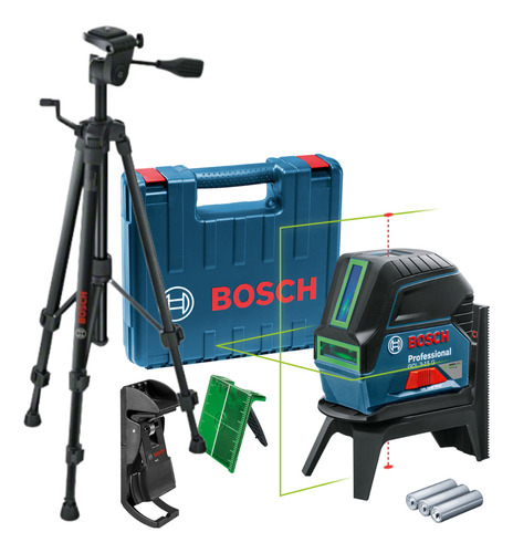 Nivel Láser Bosch Combinado Gcl 2-15 G + Rm1 Y Tripode Bt150