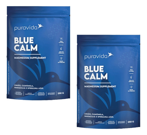 2x Blue Calm Limão Triptofano Inositol 250g - Puravida