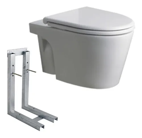 Inodoro Ferrum Marina Ihpj De Colgar + Soporte Vpsac P
