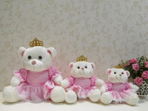 Ursas Princesas Pelúcia P/ Nicho P,m,g Decoração Quarto Bebê