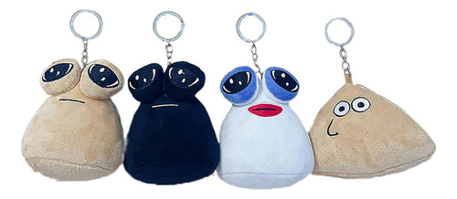 A 4pcs Peluche De 10 Cm,juguete De Peluche Alien Pou Llavero