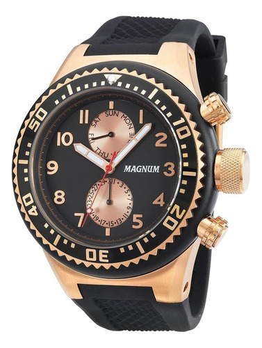 Relógio Magnum Ma34003p Multifunção Oversized Rosé