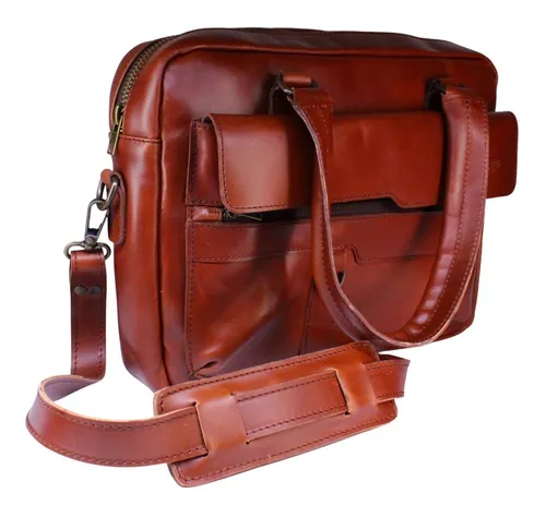 Portafolio Malet n Mochila Piel Genuina Hombre Amplio Lujo