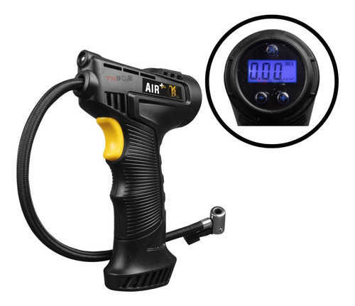 Calibrador Compressor Pneu Digital Carro Bike Moto My Car Cor Preto