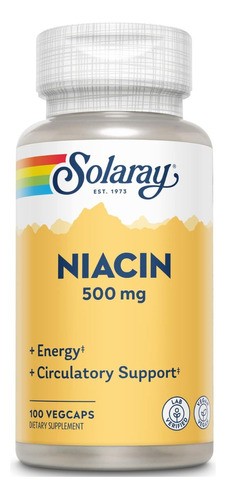  Niacina 500 Mg, Vitamina B3 | Salud De La Piel. Cardiovascu