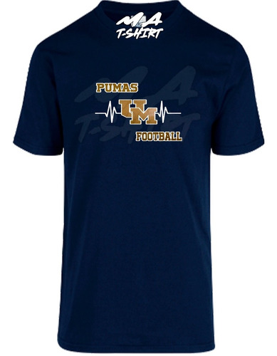 Playera Caballero Pumas Universidad  Futbol Americano Mc