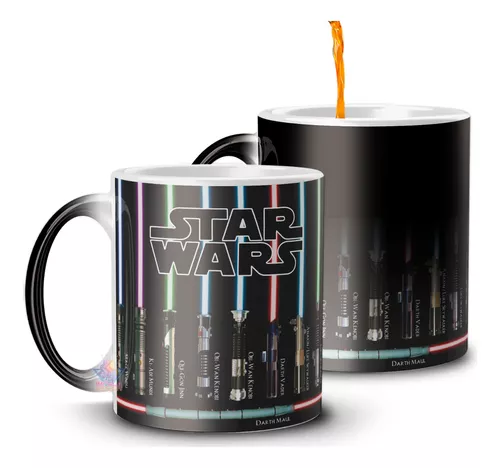 Taza mágica sables Star Wars, En stock! Taza mágica #StarWars ¡Mientras la  llenas con cualquier líquido caliente, todos los sables de luz comenzarán a  encenderse como magia! Precio