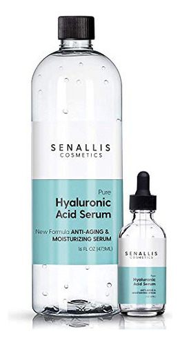 Hyaluronic Acid Serum 16 Fl Oz And 2 Fl Oz, Momento de aplicación Día/Noche Tipo de piel Normal