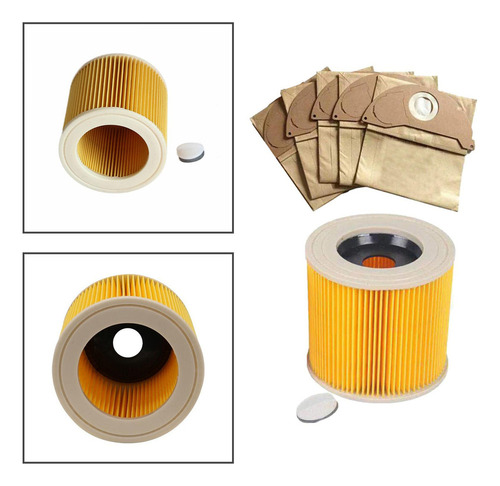 Filtro De Cartucho De Aspiradora Con 5 Bolsas De Polvo Para