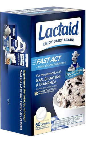 Lactaid Fast Act 60 cápsulas para intolerancia a la lactosa