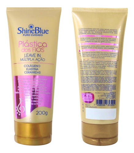 Leave-in Shine Blue Plástica Dos Fios Múltipla Ação 200ml
