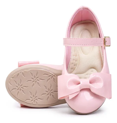 Sapatilha Infantil Menina Boneca Bebê Branca Macia Confort