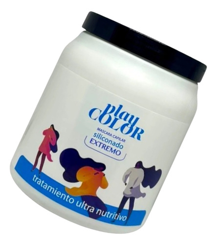 3 Baño De Crema Siliconado Extremo Play Color X 1kg