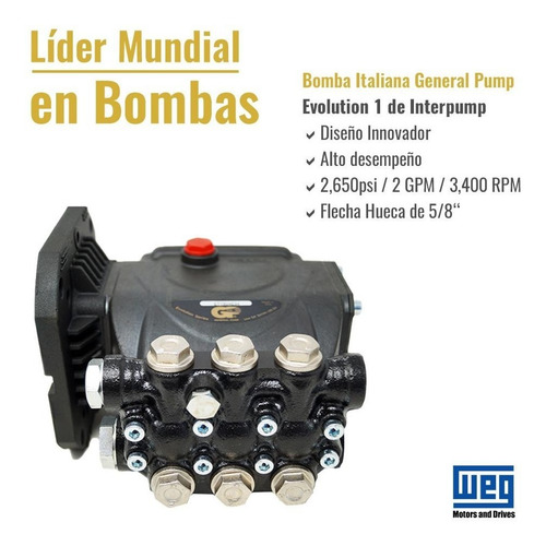 Bomba Italiana Para Hidrolavadora Eléctrica 2hp Y 3hp