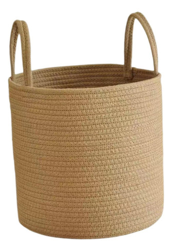 Cesta Redonda Tejida Para La Colada Con Asas Para M